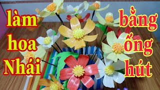 ỐNG HÚT/ làm hoa sao nhái bằng ống hút rất đơn giản