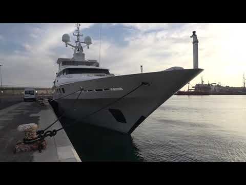 Superyacht "Show"of MY Bintador & MY Eileen (50m long) at Port of Santa Cruz de Tenerife  01/02/2020