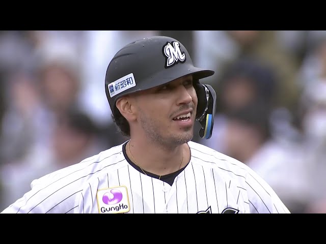 【6回裏】4番の一打!! マリーンズ・ソト レフトへ同点となる2点タイムリーを放つ!! 2025年4月3日 千葉ロッテマリーンズ 対 オリックス・バファローズ