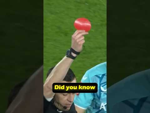 Round red card in football😱
