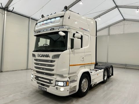 PX66 KLC - Scania R580 V8 Rear Lift Topline Tractor Unit | Law Truck Centre UK