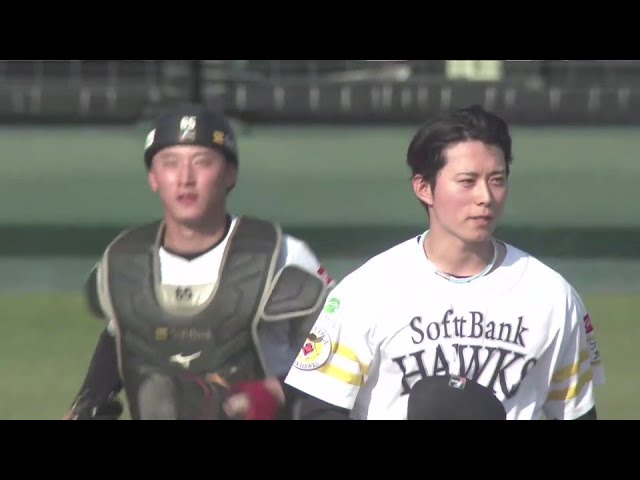 【ファーム】プロ初登板!! ホークス育成ルーキー・川口冬弥 1回を無失点に抑える!! 2025年3月22日 福岡ソフトバンクホークス 対 くふうハヤテベンチャーズ静岡