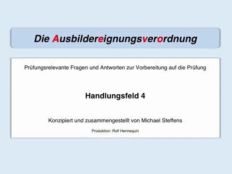 AEVO Handlungsfeld 4 - Prüfungsfragen (Demo)
