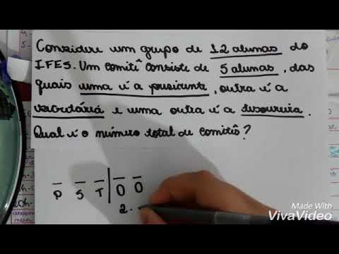 Combinatória: Formação de Comissão / Combinação e Arranjo