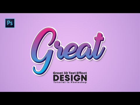 How to Design Great 3D Style Text Effect Adobe Photoshop Tutorial Speed Art Grafix Mentor