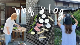 having BBQ at my friend's old traditional house 🍗