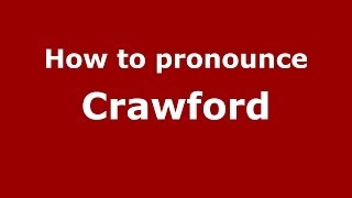 How to pronounce Crawford