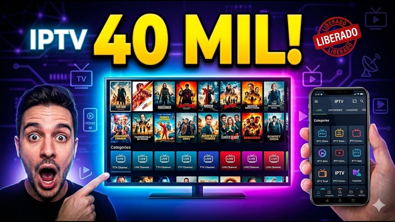 IPTV COM 40 MIL CONTEÚDOS! OLHA O QUE ACONTECEU NA MINHA TV