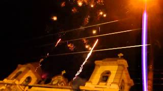 preview picture of video 'Clausura de los festejos Patronales Naranjo 2012, juego de pólvora'