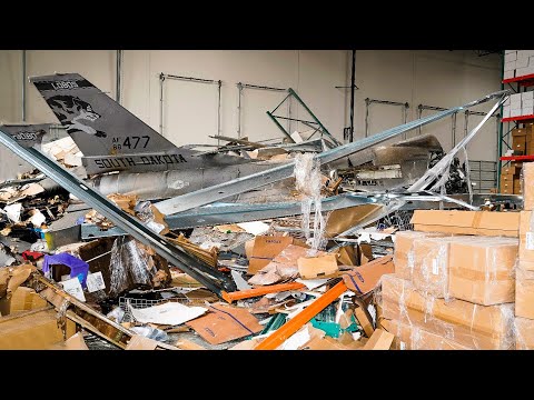 HUD Footage: F-16 Hydraulic Failure & Ejection