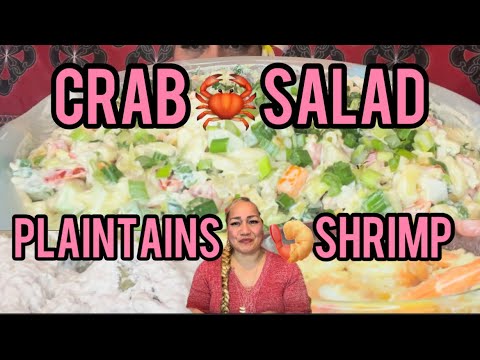 Crab Salad,Coconut & Butter Shrimp, Siaine Lolo’i #cooking #tonga #polynesians #crabsalad #mukbang