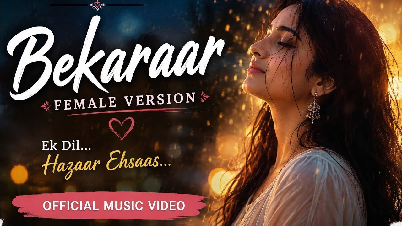 Bekaraar ❤️ | Female Version | New Romantic Hindi Song 2026 by AI official singing — Official Music Video