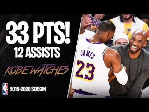 LeBron James 33 Points, 12 Assists vs Atlanta Hawks | Kobe Courtside! - 17/11/2019