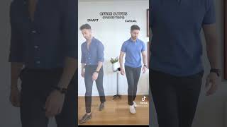 Office outfits (warmer temps) Smart or Casual? #officeoutfit #menswear