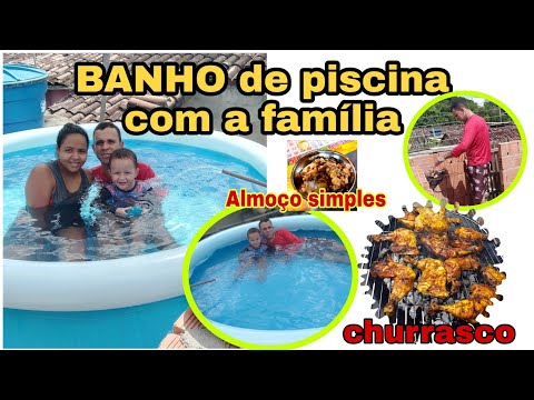 💛Almoço simples no feriado+banho de piscina em casa/com a família
