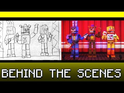 (Behind the Scenes Storyboard) "Now Hiring at Freddy's" | Enchantedmob Minecraft FNAF Music Video