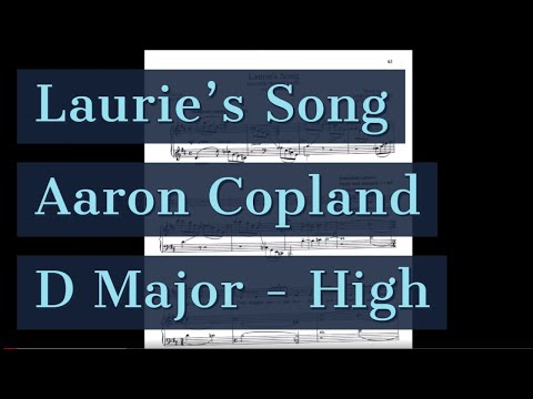 Laurie's Song Piano Accompaniment The Tender Land Copland Karaoke High Key