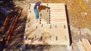 New Off Grid Cabin Build: Sub Floor, :Episode 3