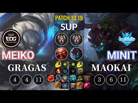 EDG Meiko Gragas vs hyF Minit Maokai Sup - KR Patch 10.19
