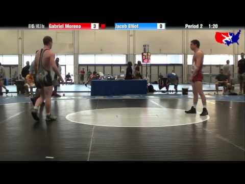 Gabriel Moreno vs. Jacob Elliot at 2013 Junior Nationals - FILA - FS
