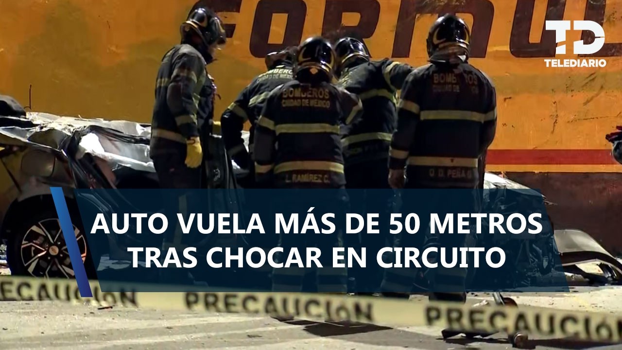 Auto choca muro de contención y queda volcado en Circuito Interior; el conductor murió