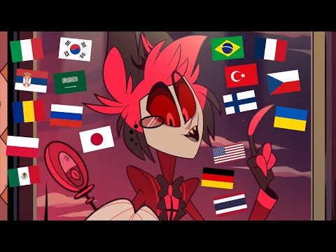 Hazbin Hotel - Alastor Door Scene in DIFFERENT LANGUAGES