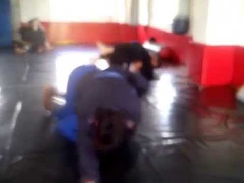 Jackson Sousa (black belt) v Julie Dean (blue belt) rolling