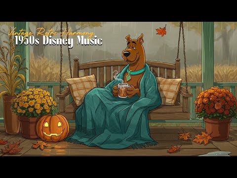 🎃 Scooby-Doo Spooky Rainy Night | Gentle 1950s Oldies in Another Room for Peaceful Halloween Calm 🌧️
