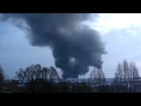 Chempark Leverkusen - Brand in der Müllverbrennungsanlage nach Explosionen am16.01.2010