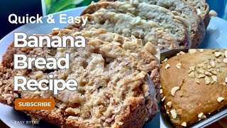 QUICK & EASY BANANA BREAD RECIPE | 5 INGREDIENTS