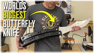 Casting The WORLD'S BIGGEST Butterfly Knife From Aluminum Cans | Huge CS:Go Knife
