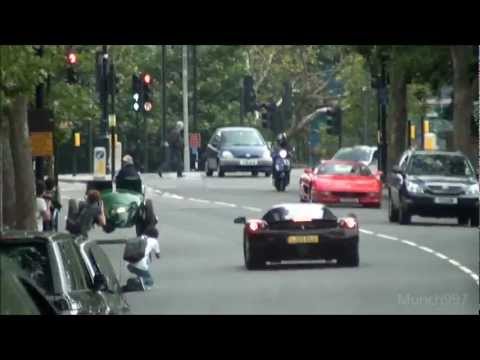LOUD Child Scaring Ferrari Enzo with Capristo Exhausts 0-60MPH acceleration in London!