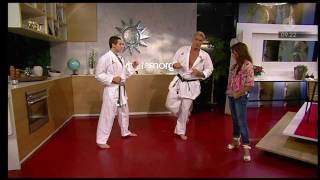 Dolph Lundgren show some karate moves