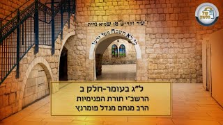 הרב מנחם מנדל פומרנץ | ל"ג בעומר תשע"ט - חלק ב' • הרשב"י ותורת הפנימיות •