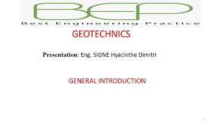 Geotechnics:1-General Introduction