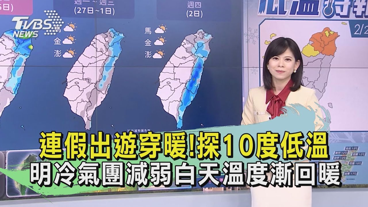 連假出遊穿暖!探10度低溫 明冷氣團減弱白天溫度漸回暖