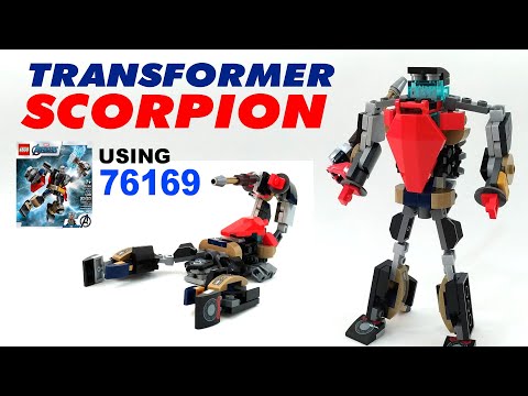 Tutorial: LEGO Transformer Scorpion from  Marvel set 76169 Thor mech Armor