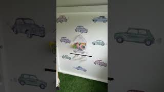 Vintage Car Decals Installation by @MiniPlayHomes | Retro Car Wall Decor for a Timeless Look