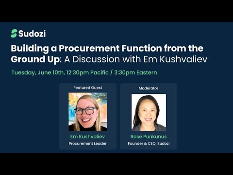Building a Procurement Function from the Ground Up