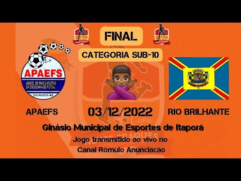 #150 Copa Novos Craques em Itaporã - FINAL - Categoria Sub-10 / APAEFS X RIO BRILHANTE