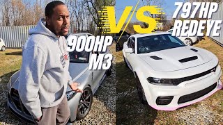 900HP BMW M3 Tries To Race A Stock Hellcat Redeye 797HP : ENDS WITH NO RACE