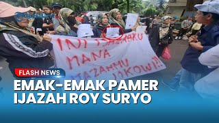 Lakukan Protes di Polda! Emak-Emak Bawa Ijazah Roy Suryo hingga Tantang Jokowi: Mana Ijazahmu?'