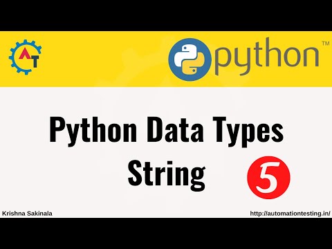 21 Python Data Types Strings Part5 Python Tutorial For Beginners Python Krishnasakinala