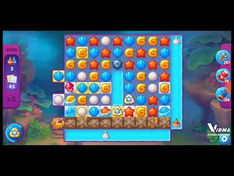 Fishdom. 9436 super hard level no boosters and diamonds. 16 moves