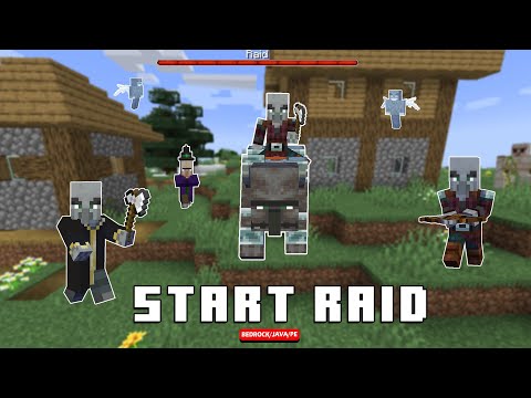 How to Start Village RAID in Minecraft - QUICK TUTORIAL