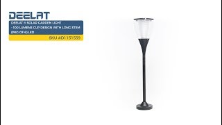 DEELAT ® Solar Garden Light - 100 Lumens Cup Design with Long Stem (Pkg of 6) LED SKU #D1151539