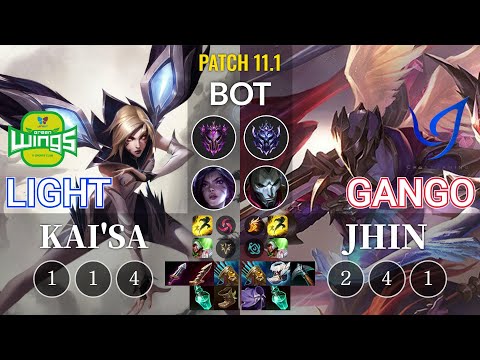 JAG Light Kai'Sa vs CGA Gango Jhin Bot - KR Patch 11.1