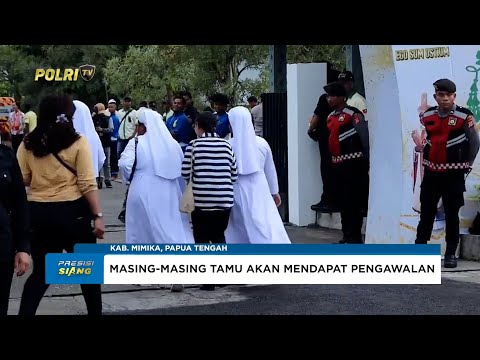POLRES MIMIKA PENGAMANAN JELANG MISA VESPER