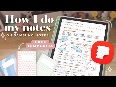How I do my notes on Samsung notes 📝 + FREE TEMPLATES & COVERS