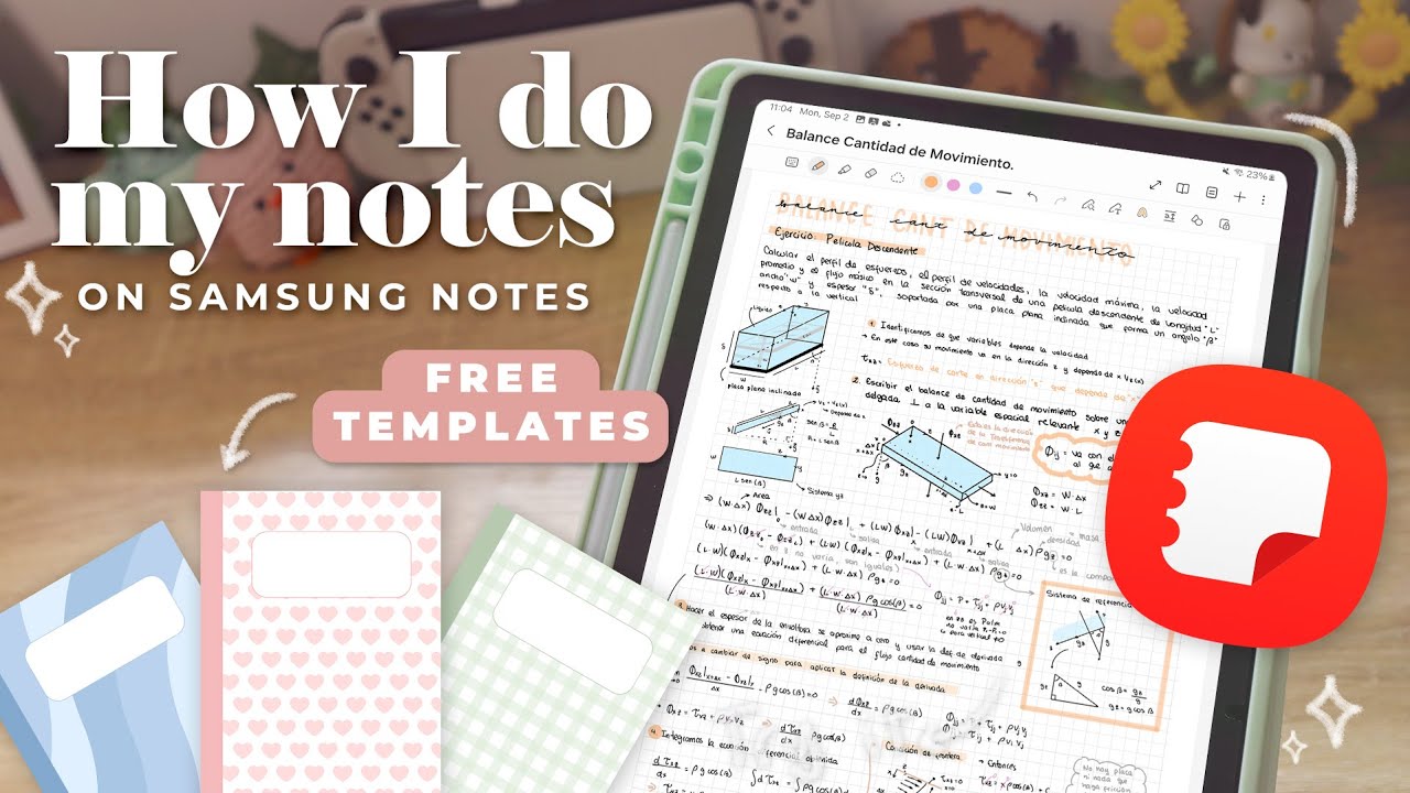How I do my notes on Samsung notes 📝 + FREE TEMPLATES & COVERS